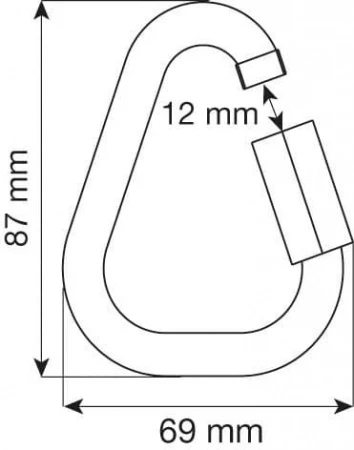 Купить Карабин-дельта из нержавеющей стали Delta 10 mm Quick Link Steel