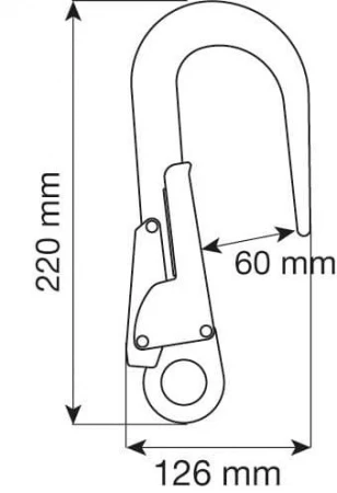 Купить Карабин монтажный CAMP Alu hook 60 mm