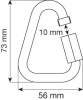 Купить Стальной карабин-дельта Delta 8 mm Quick Link Steel