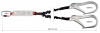 Двойной строп с амортизатором SHOCK ABSORBER REWIND DOUBLE (120-175 см.) (Карабин 098401)